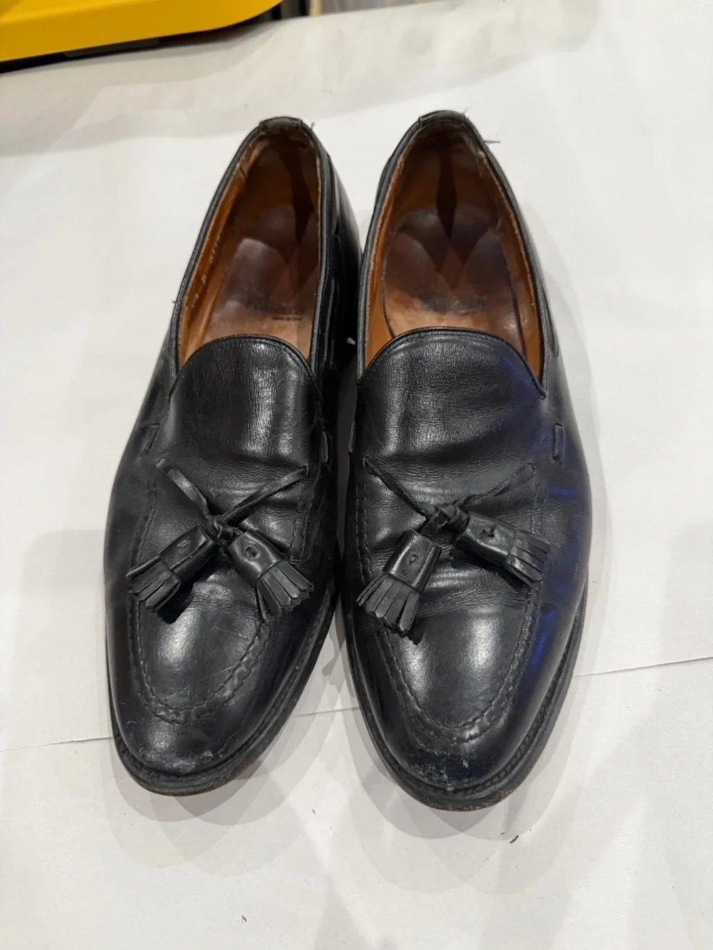 Allen Edmonds Black Leather Tassel Loafers